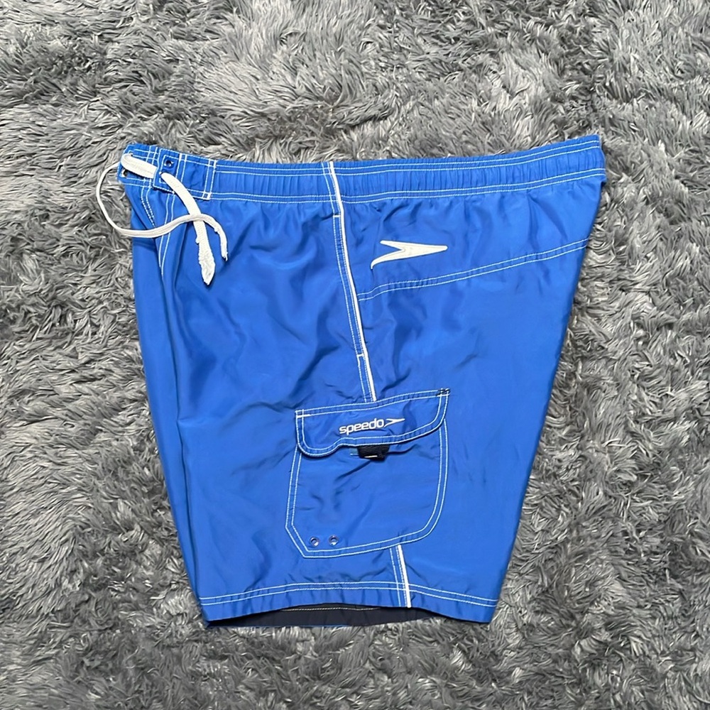 Vintage Speedo Blue Swimming Shorts Size Large